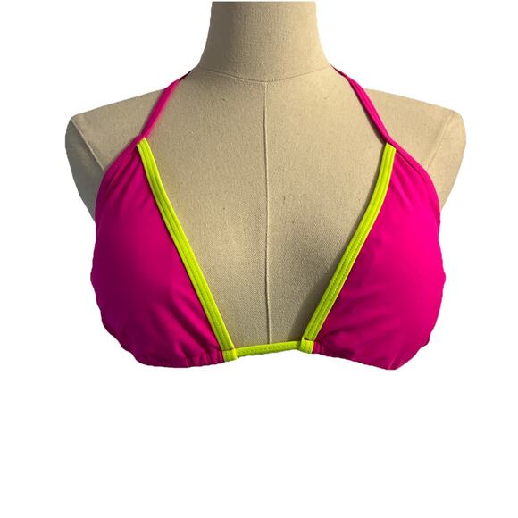 Women's Colorful String Bikini Set Sexy Triangle Two Piece Neon Bikini Size XL - Picture 2 of 11